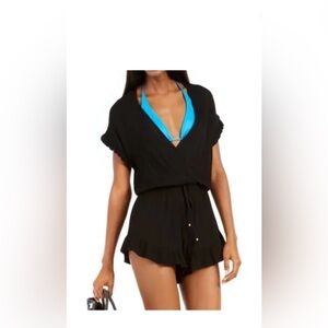 NWT Elan short sleeve tie waist romper